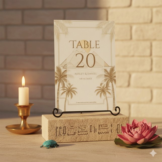 Numéro De Table Mariage de Destination Pyramides de Gizeh Egypte (Créateur téléchargé)