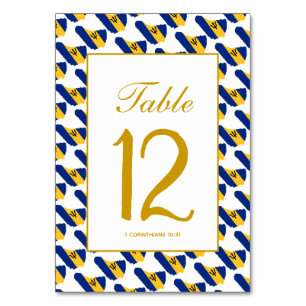 Numéro De Table Mariage de fête de BARBADOS