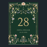 Numéro De Table Mariage de fleurs de Bohême Vintages<br><div class="desc">Pour plus de personnalisation,  cliquez sur "Personnaliser ce modèle",  puis sur "Modifier à l'aide de l'outil de conception". Élégant éditable facile à utiliser modèles mariage,  plus d'articles disponibles dans le magasin (invitations,  rsvp,  cartes de remerciements,  papeterie & décoration). Si vous avez besoin d'aide ou d'articles correspondants,  veuillez me contacter.</div>