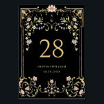 Numéro De Table Mariage de fleurs de Bohême Vintages<br><div class="desc">Pour plus de personnalisation,  cliquez sur "Personnaliser ce modèle",  puis sur "Modifier à l'aide de l'outil de conception". Élégant éditable facile à utiliser modèles mariage,  plus d'articles disponibles dans le magasin (invitations,  rsvp,  cartes de remerciements,  papeterie & décoration). Si vous avez besoin d'aide ou d'articles correspondants,  veuillez me contacter.</div>