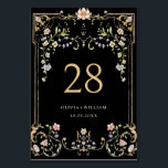 Numéro De Table Mariage de fleurs de Bohême Vintages<br><div class="desc">Pour plus de personnalisation,  cliquez sur "Personnaliser ce modèle",  puis sur "Modifier à l'aide de l'outil de conception". Élégant éditable facile à utiliser modèles mariage,  plus d'articles disponibles dans le magasin (invitations,  rsvp,  cartes de remerciements,  papeterie & décoration). Si vous avez besoin d'aide ou d'articles correspondants,  veuillez me contacter.</div>
