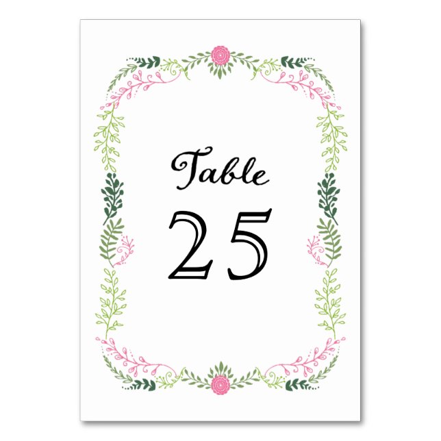 Numéro De Table Mariage de germination rustique de printemps de Bo (Par défaut)