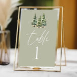Numéro De Table Mariage de la forêt de pins neigeux en hiver<br><div class="desc">C'est un Mariage de forêt de pins neigeux d'hiver numéro de table!</div>