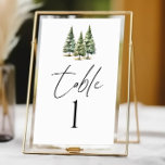 Numéro De Table Mariage de la forêt de pins neigeux en hiver<br><div class="desc">C'est un Mariage de forêt de pins neigeux d'hiver numéro de table!</div>
