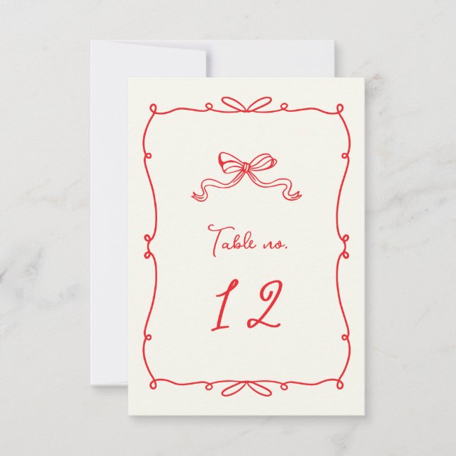 Numéro de table Mariage de la table de  des vaches (Devant)