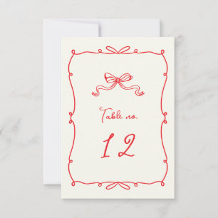 Numéro de table Mariage de la table de  des vaches