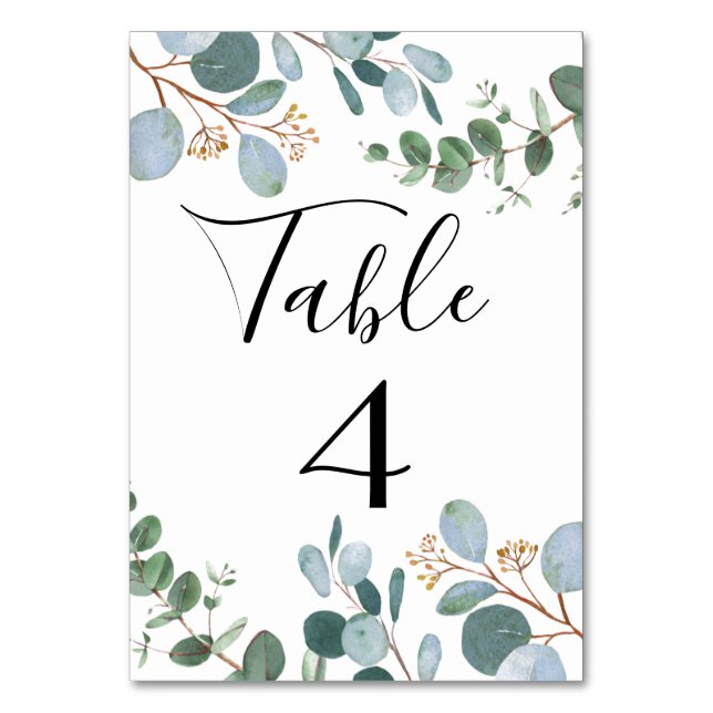Numéro De Table Mariage de la verdure botanique Numéro de tableau (Par défaut)