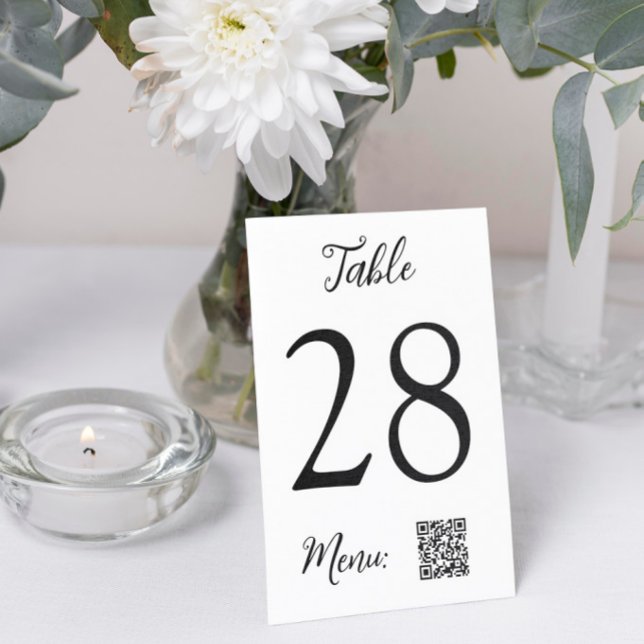 Numéro De Table Mariage de menu du code QR (Créateur téléchargé)