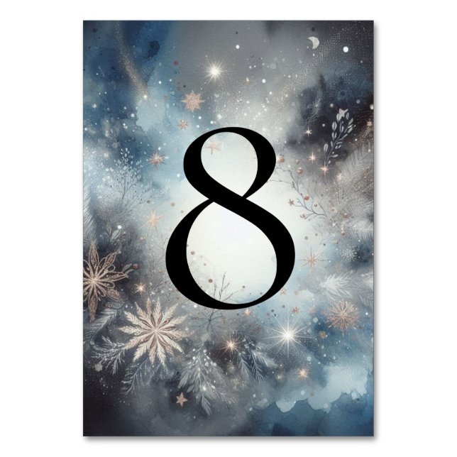 Numéro De Table Mariage de minuit d'hiver céleste (Par défaut)