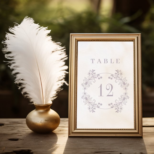 Numéro De Table Mariage de monogramme Vintage officiel (Créateur téléchargé)