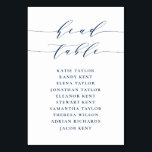 Numéro De Table Mariage de montage minimaliste bleu marine<br><div class="desc">Plan personnalisé des sièges de numéro de table. Il présente un scénario blanc bleu marine et une typographie classique. Personnalisez en ajoutant vos propres détails. Ce plan minimaliste de table est parfait pour les mariages,  les baby showers,  les douches nuptiales,  les anniversaires,  et bien plus encore.</div>