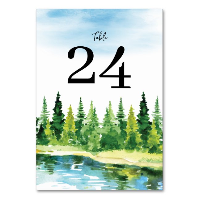 Numéro De Table Mariage de montagne rustique (Par défaut)