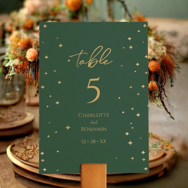 Numéro De Table Mariage de Noël classique simple (Créateur téléchargé)