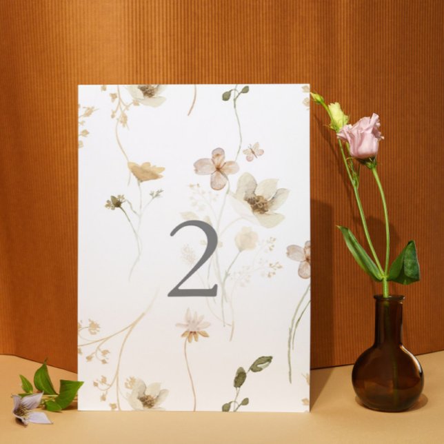 Numéro De Table Mariage de Pampas Fleur sauvage séché Abondance (Créateur téléchargé)