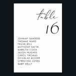 Numéro De Table Mariage de script manuscrit moderne noir<br><div class="desc">Carte de numéros de table moderne avec écriture manuscrite noire et typographie minimaliste. Personnalisez en ajoutant vos détails. Cette carte de table moderne est parfaite pour les mariages,  les douches nuptiales,  les baby showers et autres événements.</div>