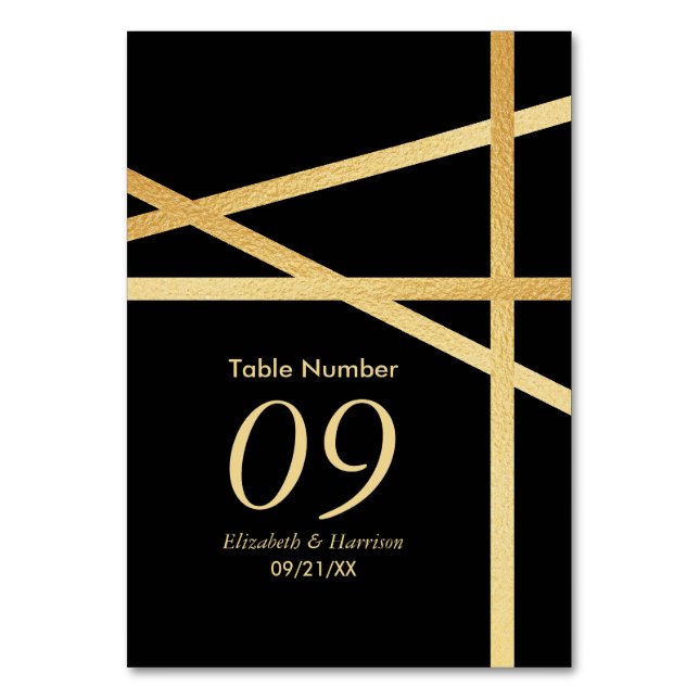 Numéro De Table Mariage de style géométrique de l'effet d'huile d' (Par défaut)