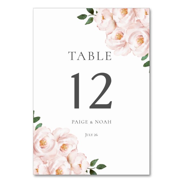 Numéro De Table Mariage de table florale moderne et élégant (Par défaut)