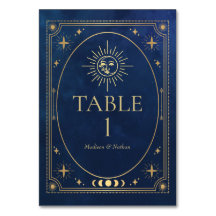 Mariage de Tarot gothique bleu céleste