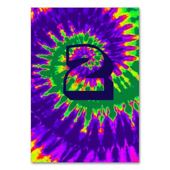 Numéro De Table Mariage de teinture pourpre et verte à tourbe spir (Par défaut)