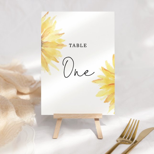 Numéro de table mariage de tournesol (Créateur téléchargé)