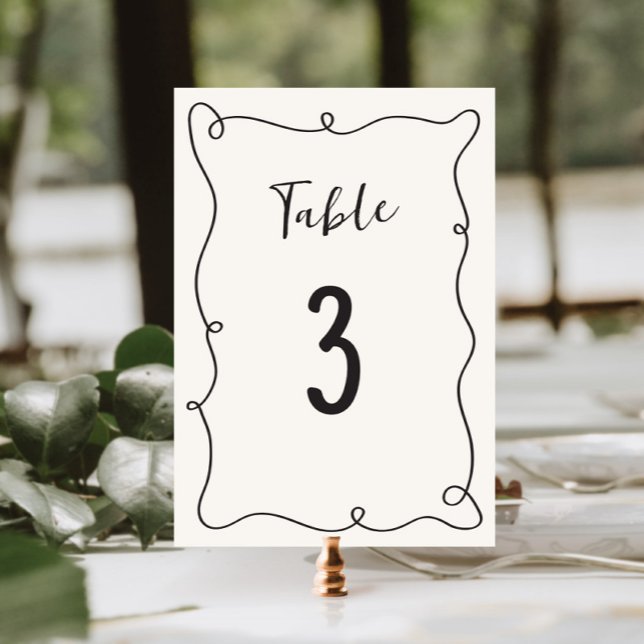 Numéro De Table Mariage de trame de givre à main (Créateur téléchargé)