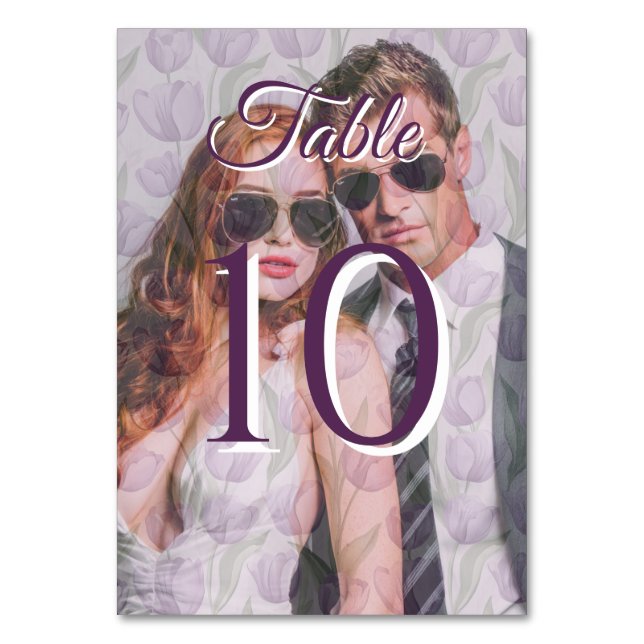 Numéro De Table Mariage de tulipe chic pour toujours (Par défaut)