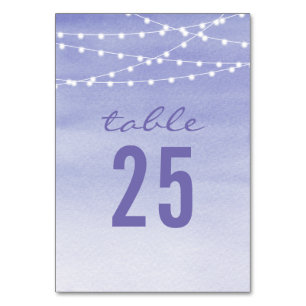 Numéro De Table Mariage de voyants de chaîne aquarelle