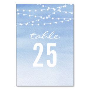 Numéro De Table Mariage de voyants de chaîne aquarelle