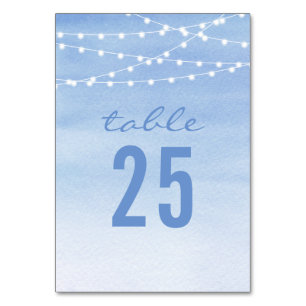 Numéro De Table Mariage de voyants de chaîne aquarelle