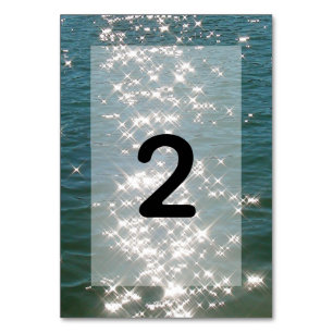 Numéro De Table Mariage d'eau de mer de plage