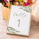 Numéro De Table Mariage d'été verdoyant. Calligraphie du feuillage<br><div class="desc">Numéro de tableau de calligraphie de feuillage vert pour mariage d'été verdoyant. Veuillez me contacter si vous avez besoin d'autres articles.</div>