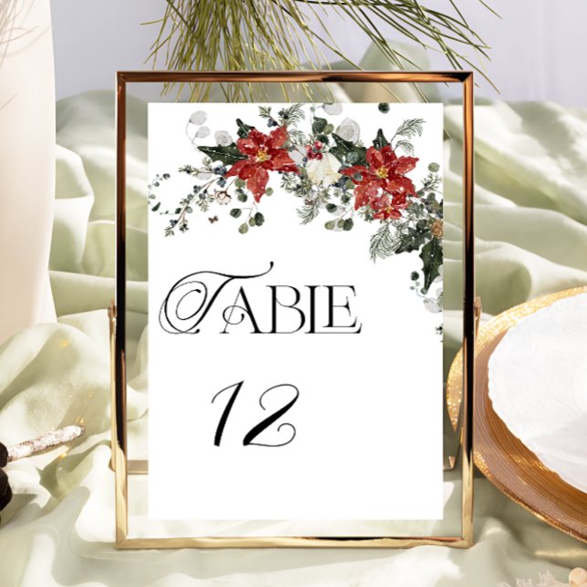 Numéro De Table Mariage d'hiver de Noël (Créateur téléchargé)