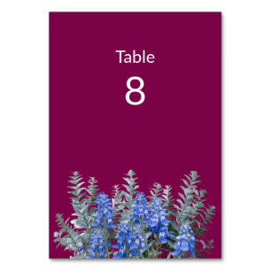 Numéro De Table Mariage d'hiver en Bourgogne avec Bluebonnet