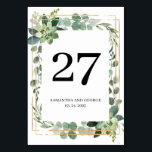 Numéro De Table Mariage d'or de feuillage rustique succulent<br><div class="desc">Rustique succulent verdure feuillage or numéro de table mariage,  Contactez-moi pour les articles correspondants ou pour la personnalisation,  Roses Blush ©</div>