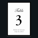 Numéro De Table Mariage double face de frontière audacieuse simple<br><div class="desc">Le Tableau double face de frontière audacieuse simple numérote des cartes de Tableau de mariage. 
 
 Ici assortissent des produits : 
 Carte de RSVP 

 Diagramme d'allocation des places</div>