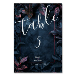 Numéro De Table Mariage du jardin de minuit enchanté