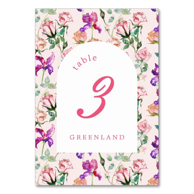 Numéro De Table Mariage du Maximalisme Botanique Sauvage (Par défaut)