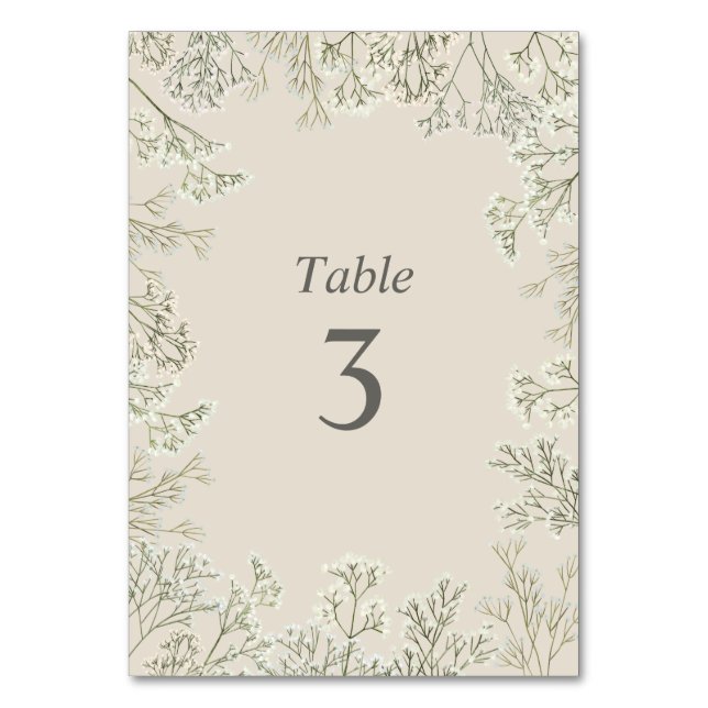 Numéro De Table Mariage du souffle du bébé (Par défaut)