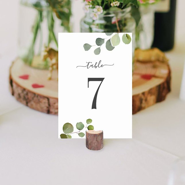 Numéro De Table Mariage du tableau de bord de l'eucalyptus de scri (Créateur téléchargé)