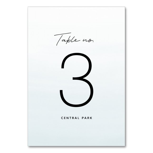 Numéro De Table Mariage d'une couleur bleu océan (Par défaut)