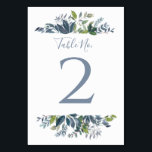 Numéro de table mariage | Dusty Blue Greenery 2<br><div class="desc">Mariage de verdure peinte Numéro de table (bleu Dusty) 2 : Ce numéro de tableau boisé présente un bouquet d'eucalyptus teinté de tons bleu poussiéreux. **COMMENT CHOISIR VOTRE PROPRE COULEUR : 1) Cliquez sur le bouton "Customiser" ou "Personnaliser". 2) Choisissez une nouvelle couleur arrière - plan. 3) N'oubliez pas de...</div>