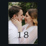 Numéro De Table Mariage éditorial de photo moderne<br><div class="desc">Numéro de table de mariage de style éditorial moderne avec une typographie grasse sur votre photo préférée. Un design épuré et simple pour un mariage à tout moment de l'année.</div>