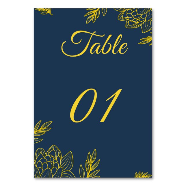 Numéro De Table Mariage Élégance Dorée  (Par défaut)