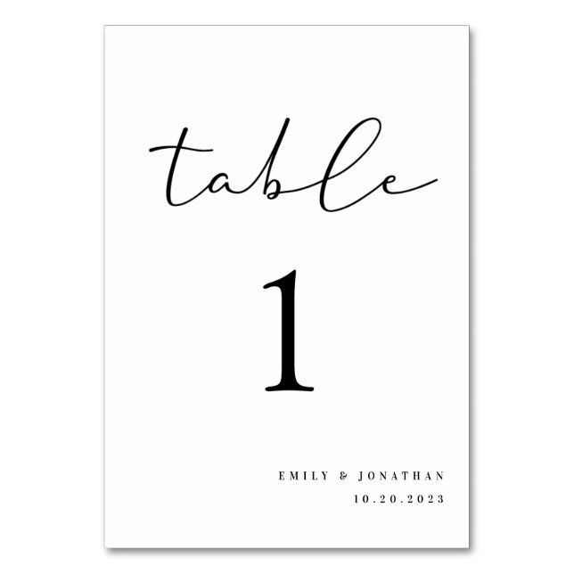 Numéro De Table Mariage élégant (Par défaut)