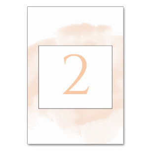 Numéro De Table Mariage Élégant à l'Aquarelle