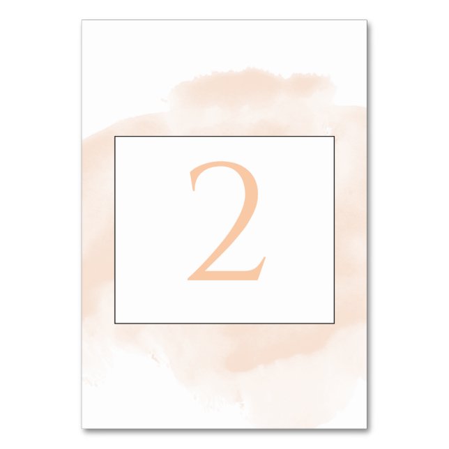 Numéro De Table Mariage Élégant à l'Aquarelle (Par défaut)