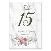Mariage élégant à l'aquarelle avec fleurs et marbr