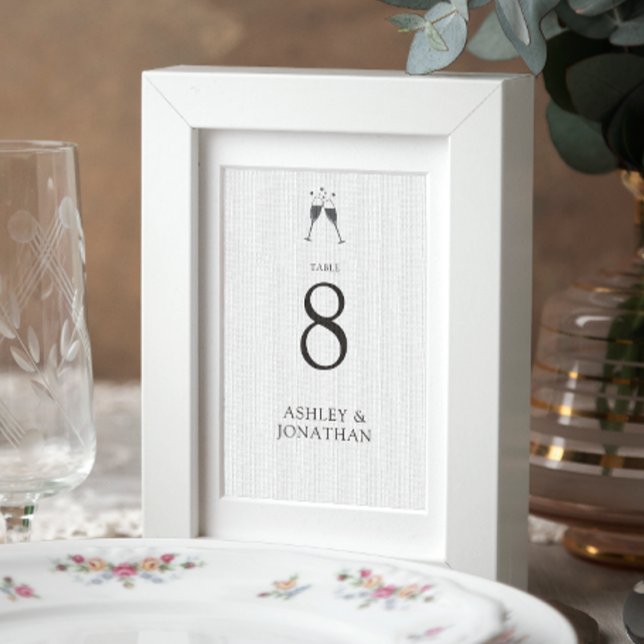 Numéro De Table Mariage Élégant avec des Éléments Modernes Simples (Créateur téléchargé)