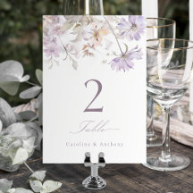Mariage Élégant Botanique Floral Bohème Violet