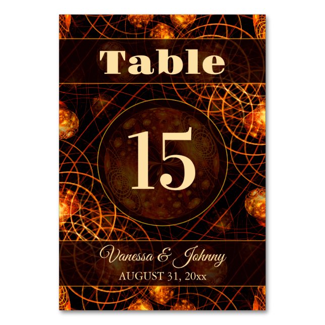 Numéro De Table Mariage Élégant Classique Boho Moderne Or #901 (Par défaut)